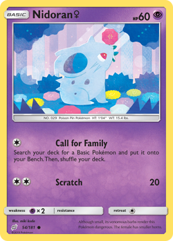 NIDORAN F 54/181 C TEAM UP POKEMON MP KUDO - Image 4