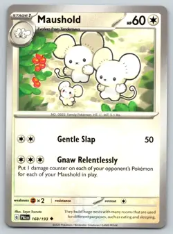 MAUSHOLD 168/193 UC PALDEA EVOLVED POKEMON LP TSURUTA - Image 1