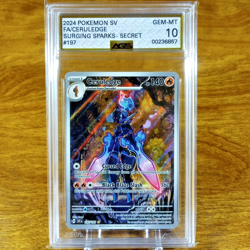 Pokemon Surging Sparks Ceruledge 197/191 AGS Gem-MT 10 Holo Secret Rare 2024 - Image 1