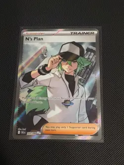 N’s Plan Full Art Trainer Pokemon Black Bolt #163/86 Near Mint - Image 1