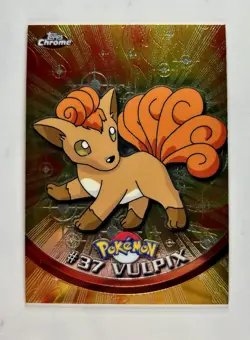 Vulpix 2000 Topps Chrome Pokemon TV Animation Series 1 #37 * Near Mint - Image 1