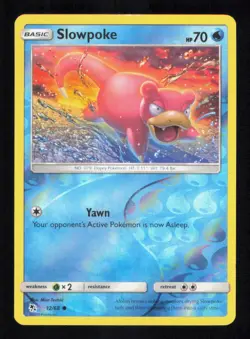 Slowpoke 12/68 Reverse Holo Hidden Fates Pokemon Near Mint - Image 1