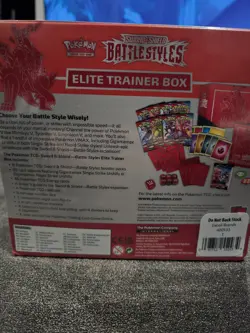 POKEMON TCG SWORD & SHIELD BATTLE STYLES ELITE TRAINER BOX RED FACTORY SEALED - Image 3