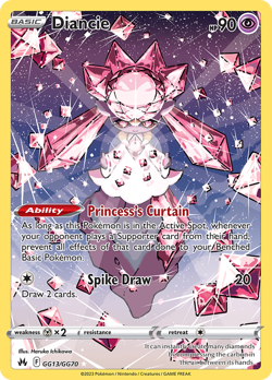 Diancie GG13/GG70 Holo Crown Zenith Galarian Gallery Pokemon NM/M - Image 4