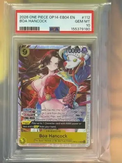 2026 ONE PIECE OP14-EB04 THE AZURE SEA'S SEVEN #112 BOA HANCOCK PSA 10 OP14-112 - Image 1