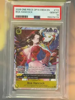 2026 ONE PIECE OP14-EB04 THE AZURE SEA'S SEVEN #112 BOA HANCOCK PSA 10 OP14-112 - Image 3