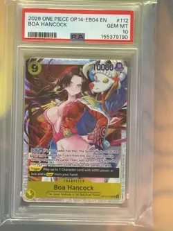 2026 ONE PIECE OP14-EB04 THE AZURE SEA'S SEVEN #112 BOA HANCOCK PSA 10 OP14-112 - Image 5