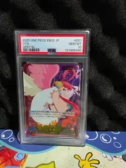 Uta EB02 Gold Leader SPR PSA 10 - One Piece OP06-001 Anime 25th Collection JPN - Image 1