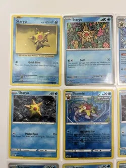 Staryu & Starmie 9 Card Lot Pokemon TCG Reverse Holo Common - Image 2