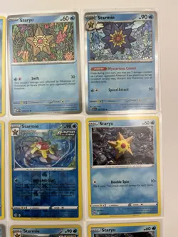 Staryu & Starmie 9 Card Lot Pokemon TCG Reverse Holo Common - Image 3