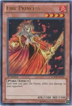 Fire Princess 1st Edition Ultra Rare Leg. Col. 3: Yugi's World LCYW-EN161 LP - Image 1