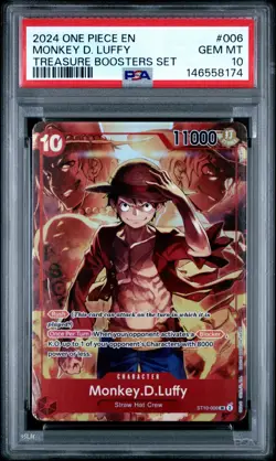 2024 One Piece Monkey.D.Luffy Treasure Boosters Set ST10-006 PSA Gem Mint 10 - Image 1