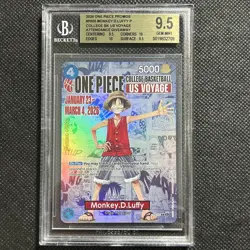 2026 One Piece Monkey D. Luffy College Basketball US VOYAGE Promo Card BGS 9.5 - Image 1