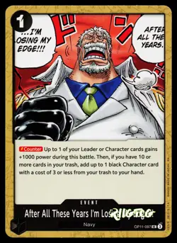 After All These Years I'm Losing My Edge!!! OP11-097 One Piece NM - Image 1
