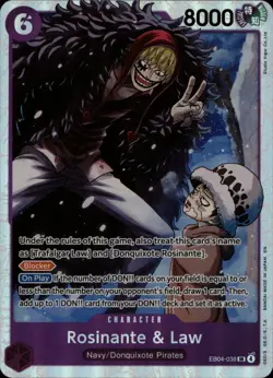 One Piece TCG Rosinante & Law EB04-038 The Azure Sea's Seven Foil ENGLISH - Image 1