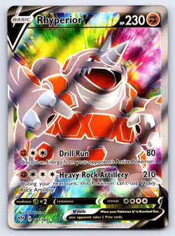 Rhyperior V 181/189 Ultra Rare Darkness Ablaze Pokemon Near Mint - Image 1