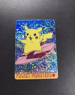 Vintage Surf Surfing Pikachu Prism Holo Vending Pokemon Card, Japan - Image 1