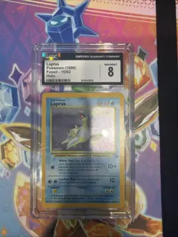 Pokemon TCG Lapras Fossil Holo Unlimited Rare Card 10/62 - Image 1