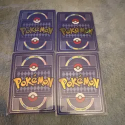 Pokemon Mengka AR Full Art Holo Lot of 4 Chinese Eevee,Flareon,Jolteon,Vaporeon - Image 2