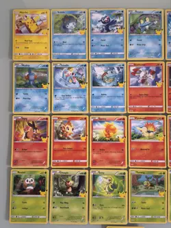 McDonald's POKEMON 25th Anniversary Complete set 2021 non holo cards 25/25 Clean - Image 2