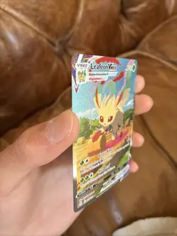 RARE Pokemon Leafeon VMAX Alternate Art Secret Rare Card 205/203 Evolving Skies - Image 4