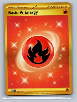 Basic Fire Energy 230/197 Hyper Rare Obsidian Flames Pokemon NM - Image 1