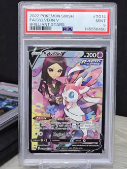 Pokemon Card Sylveon V TG14/TG30 Brilliant Stars Trainer Gallery 2022 Holo PSA 9 - Image 1