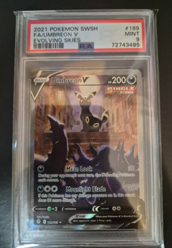 Pokemon Umbreon V 189/203 Evolving Skies PSA 9 - Image 1