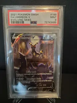 Pokemon Umbreon V 189/203 Evolving Skies PSA 9 - Image 3