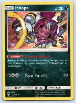 Hoopa 55/73 Shining Legends Cosmos Holo Pokemon NM - Image 1