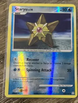 2008 Pokemon Staryu 122/146 Reverse Holo Lv.14 HP50 TCG EX - Image 1