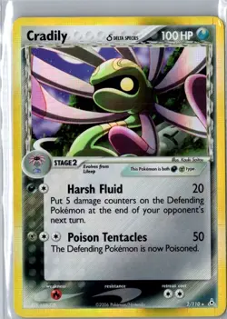 Cradily (Delta Species) 2/110 2006 Pokemon Holon Phantoms Holo Rare NM - Image 1