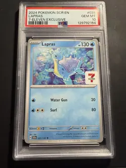 Lapras 7-Eleven PSA 10 Asia Exclusive Promo Gem Mint 031/142 2024 Pokemon - Image 1
