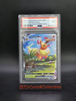 2021 Pokemon Flareon VMAX #SWSH180 Premium Collection Promo PSA 9 Mint - Image 1