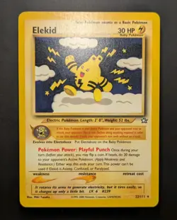 Elekid 22/111 1st Edition Neo Genesis Regular Pokemon Card English 2000 WOTC NM - Image 1