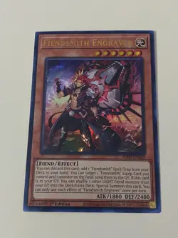 Yugioh Fiendsmith Engraver x 3 - 1st Edition Ultra Rare NM - Free Holo Card - A - Image 2