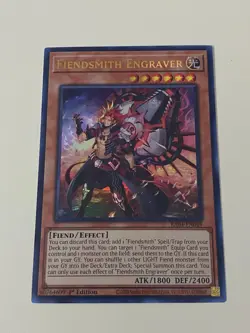 Yugioh Fiendsmith Engraver x 3 - 1st Edition Ultra Rare NM - Free Holo Card - A - Image 3