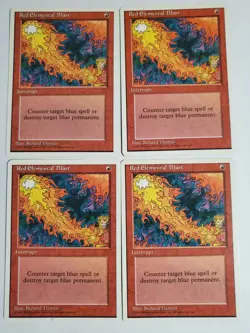 MTG Red Elemental Blast Alternate 4th Edition Regular Common X4 - Image 2