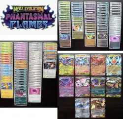 Phantasmal Flames Complete Master Base Set C/UC/R/EX/Reverse/Energy (186 Cards) - Image 1
