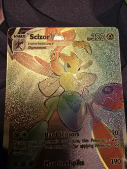 Pokemon TCG Scizor VMAX Darkness Ablaze Full Art Rainbow Rare Card 193/189 - Image 2