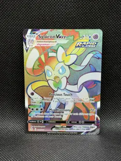 Pokemon Sylveon Vmax Rainbow Rare Evolving Skies card 211/203s NM - Image 1