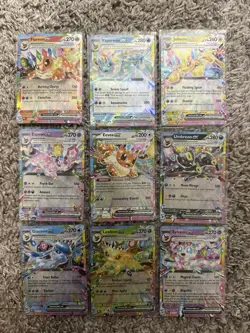 Pokemon TCG Eeveelutions EX Prismatic Evolutions - 9 CARD SET COMPLETE N/NM - Image 1