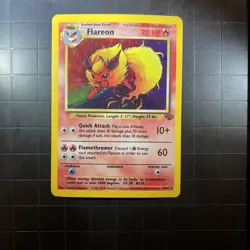 Pokemon TCG Flareon Jungle 3/64 Holo Unlimited Holo Rare - Image 1