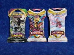 Pokemon Sword & Shield Silver Blister Packs 1 Vivid Voltage & 2 Lost Origin - Image 1