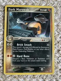 Pokemon Dark Marowak EX Team Rocket Returns 7/109 70 - Image 1