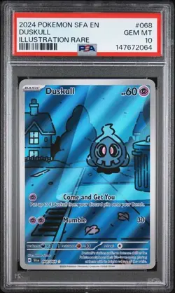 PSA 10 GEM MINT Duskull Shrouded Fable Illustration Rare Holo Pokemon 068/064 - Image 1