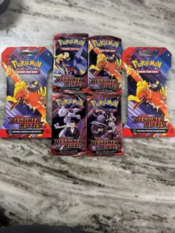 Pokemon TCG Scarlet and Violet Destined Rivals "LOT of 6" Sealed Booster Pack - Image 1