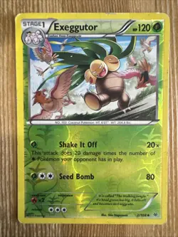 Pokemon TCG Exeggutor 2/108 Reverse Holo Uncommon XY Roaring Skies DMG - Image 1