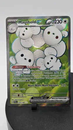 Maushold EX Full Art Ultra Rare Holo 233/182 Pokemon TCG SV04 Paradox Rift - Image 1