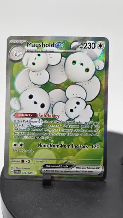Maushold EX Full Art Ultra Rare Holo 233/182 Pokemon TCG SV04 Paradox Rift - Image 2